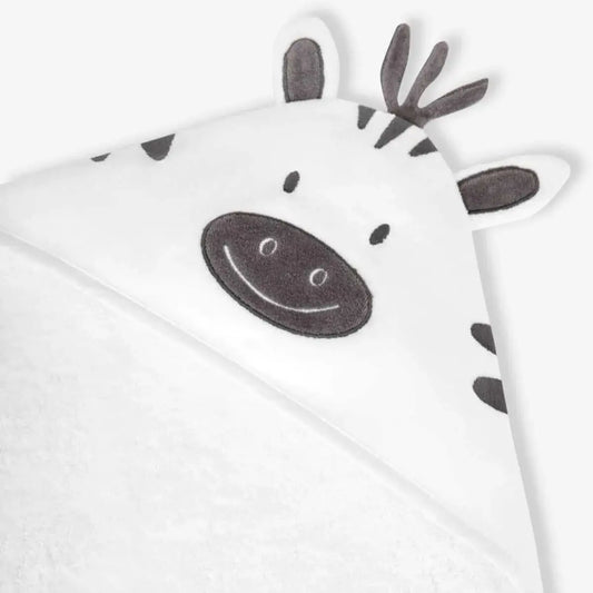 100% Cotton Zebra Baby Hooded Towel & Swaddle Blanket Joy Gift London