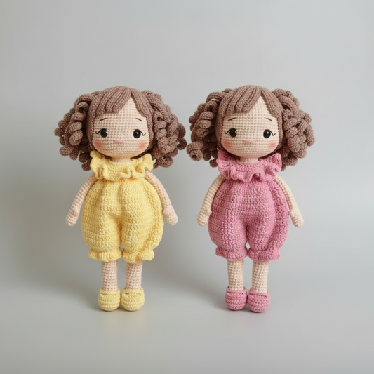 Crochet Cute Reindeer Toy Gift Set 5pc - Personalised Dummy Clip Joy Gift London