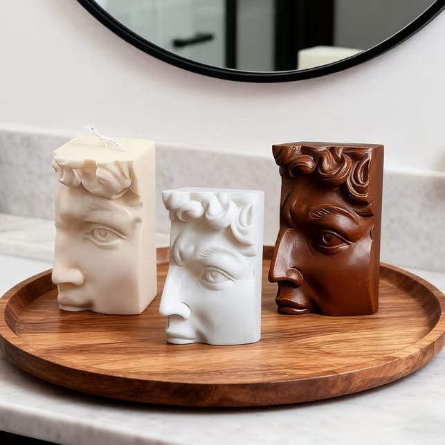 David Bust Sculpture Candle – Classical Renaissance Art Candle Joy Gift London