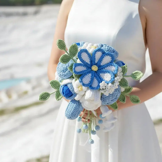 Forever Blooms – Handcrafted White Crochet Wedding Bouquet (Copy) Joy Gift London