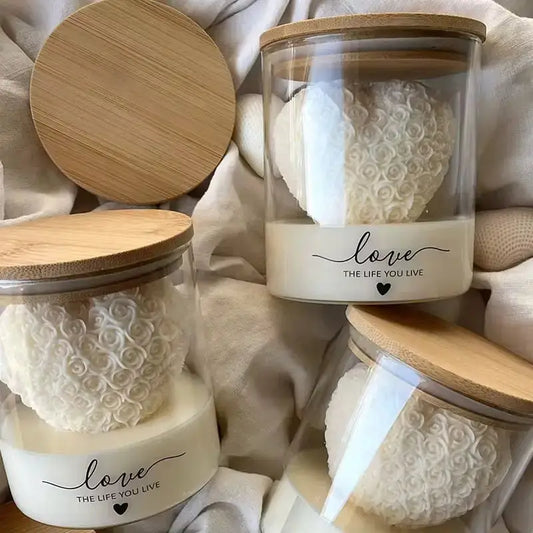 (Copy) Handmade Rose Candles (4 Pack) – Red Floral Design Joy Gift London