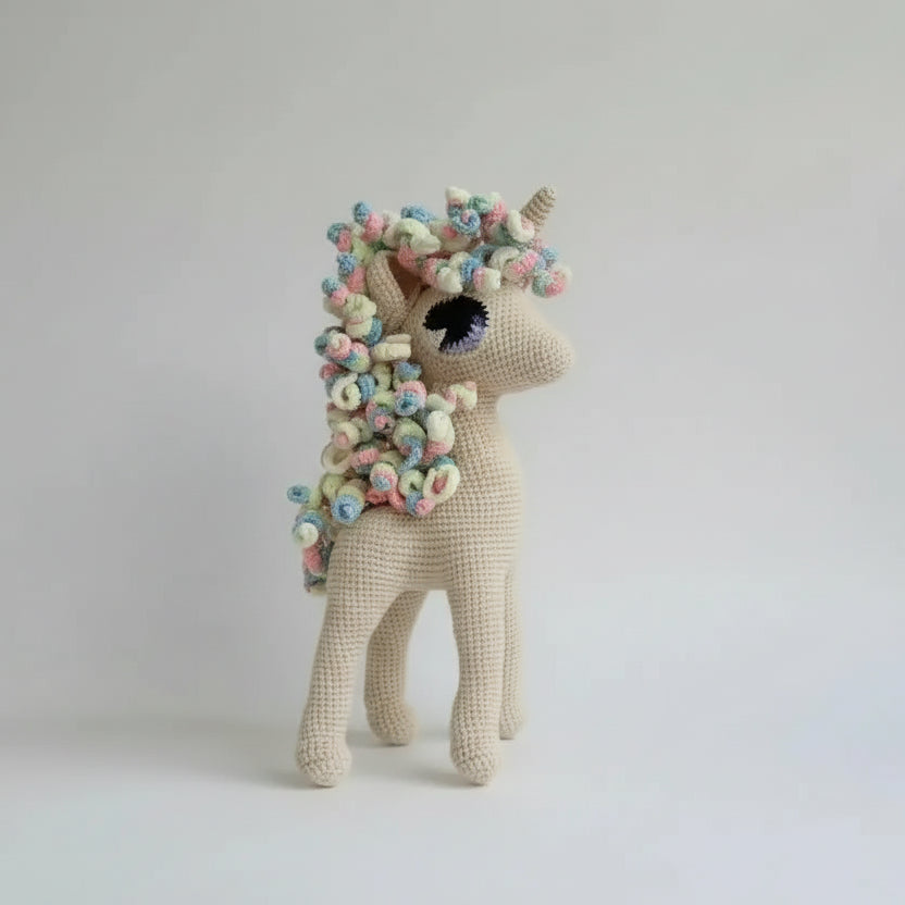 Handmade Crochet Unicorn Doll & Unicorn Toy Joy Gift London