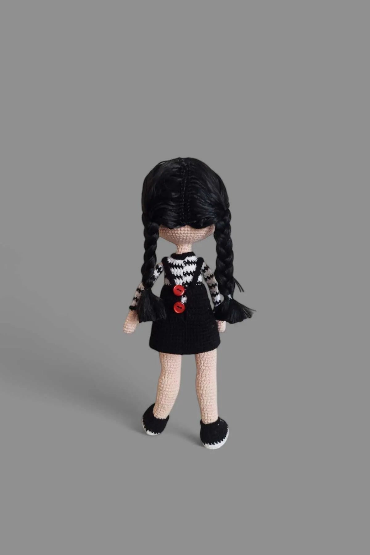 Handmade Crochet Wednesday Adams and Enid Dolls 2pc 🖤🖤 - Joy Gift London