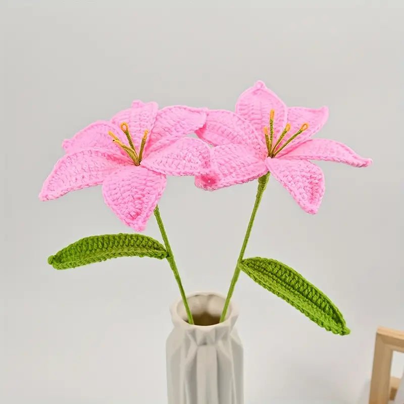 Handmade Crocheted Lily Bouquet - Joy Gift London