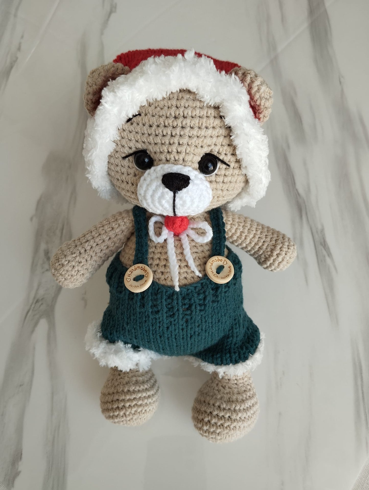 Joy Bear – Customisable Crochet Teddy Bear with Changeable Outfit - Joy Gift London