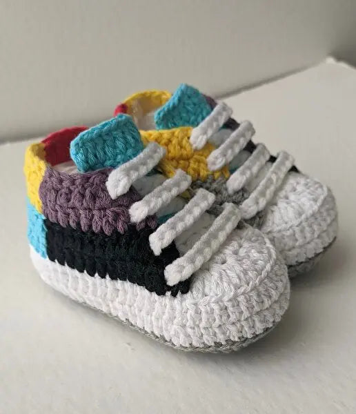 Crochet Baby Sporty Shoes Colorful - Joy Gift London