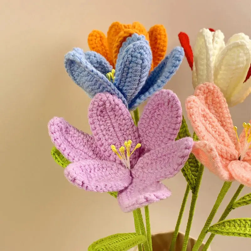 Handmade Crocheted Blooming Tulips Bouquet - Joy Gift London