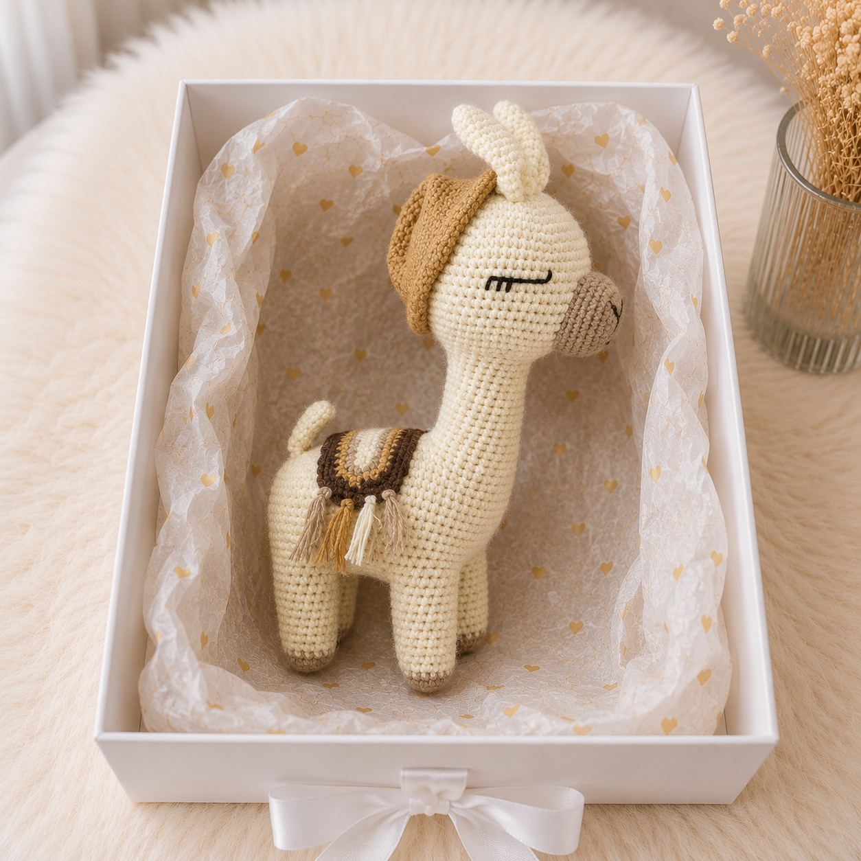 Handmade Crochet Llama Toy