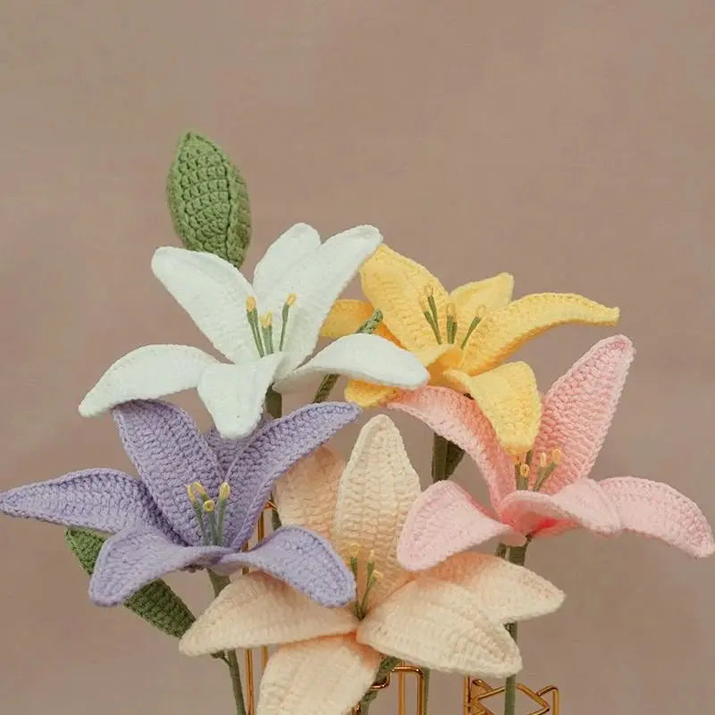 Handmade Crocheted Lilies Joy Gift London