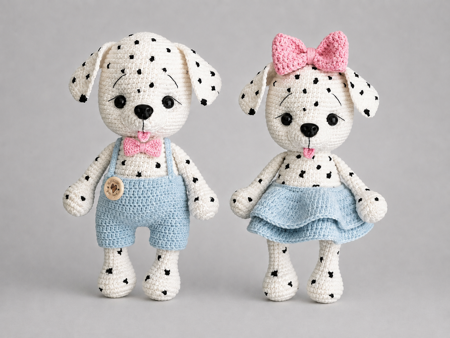 Handmade Crochet Dalmatian Dog Toys