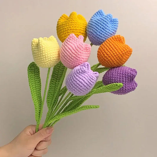 Handmade Crocheted Tulips Bouquet - Joy Gift London