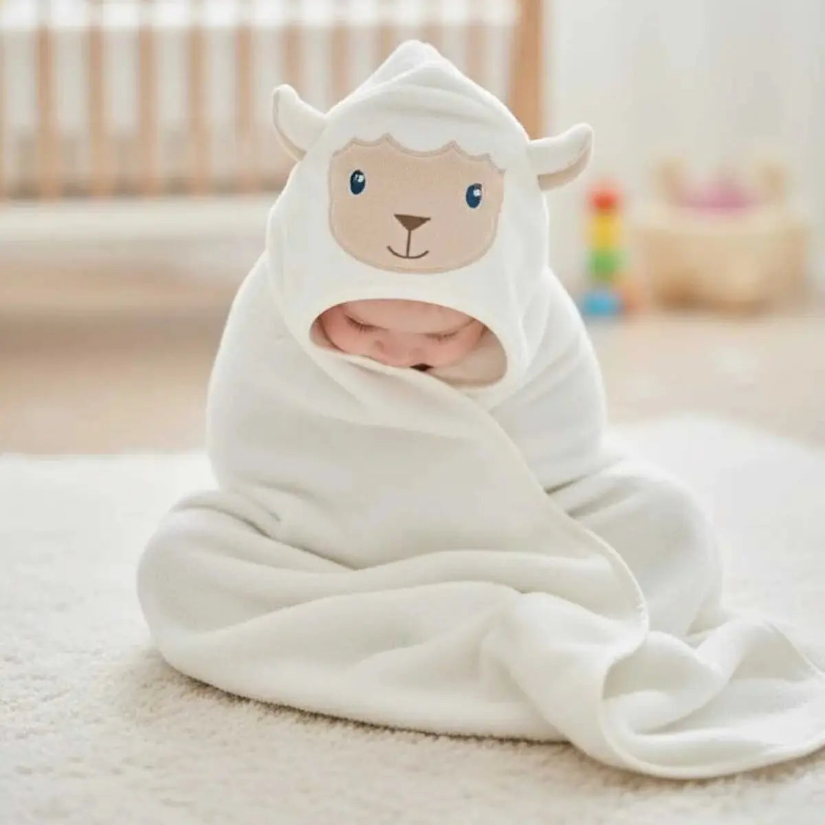 100% Cotton Cow Baby Hooded Towel & Swaddle Blanket  Joy Gift London