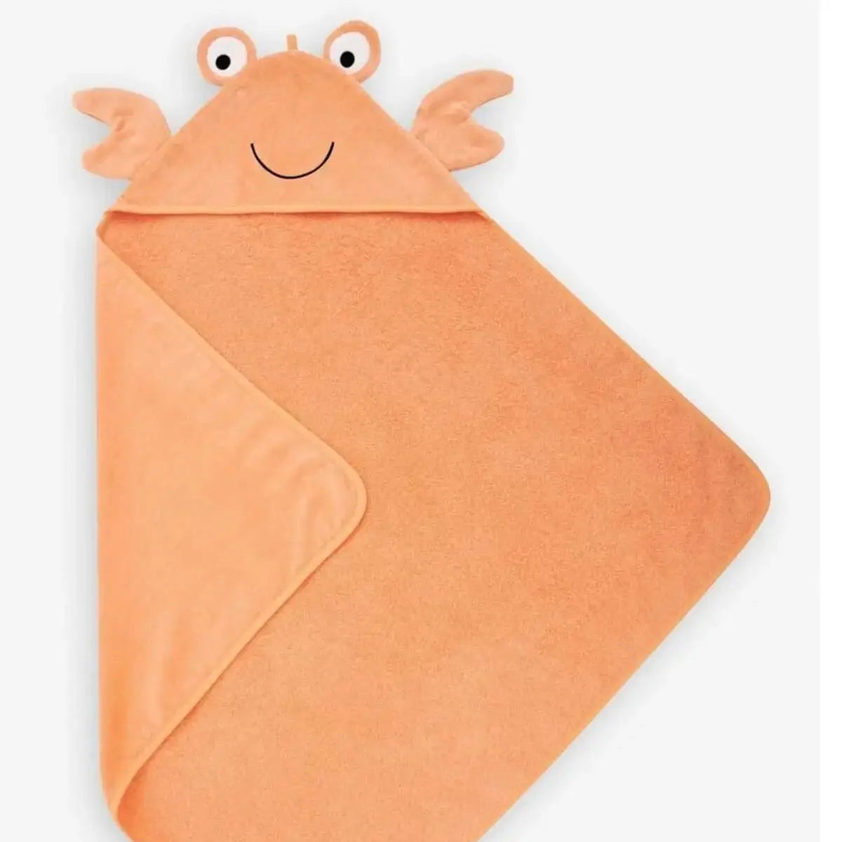 100% Cotton Crab Baby Hooded Towel & Swaddle Blanket  Joy Gift London
