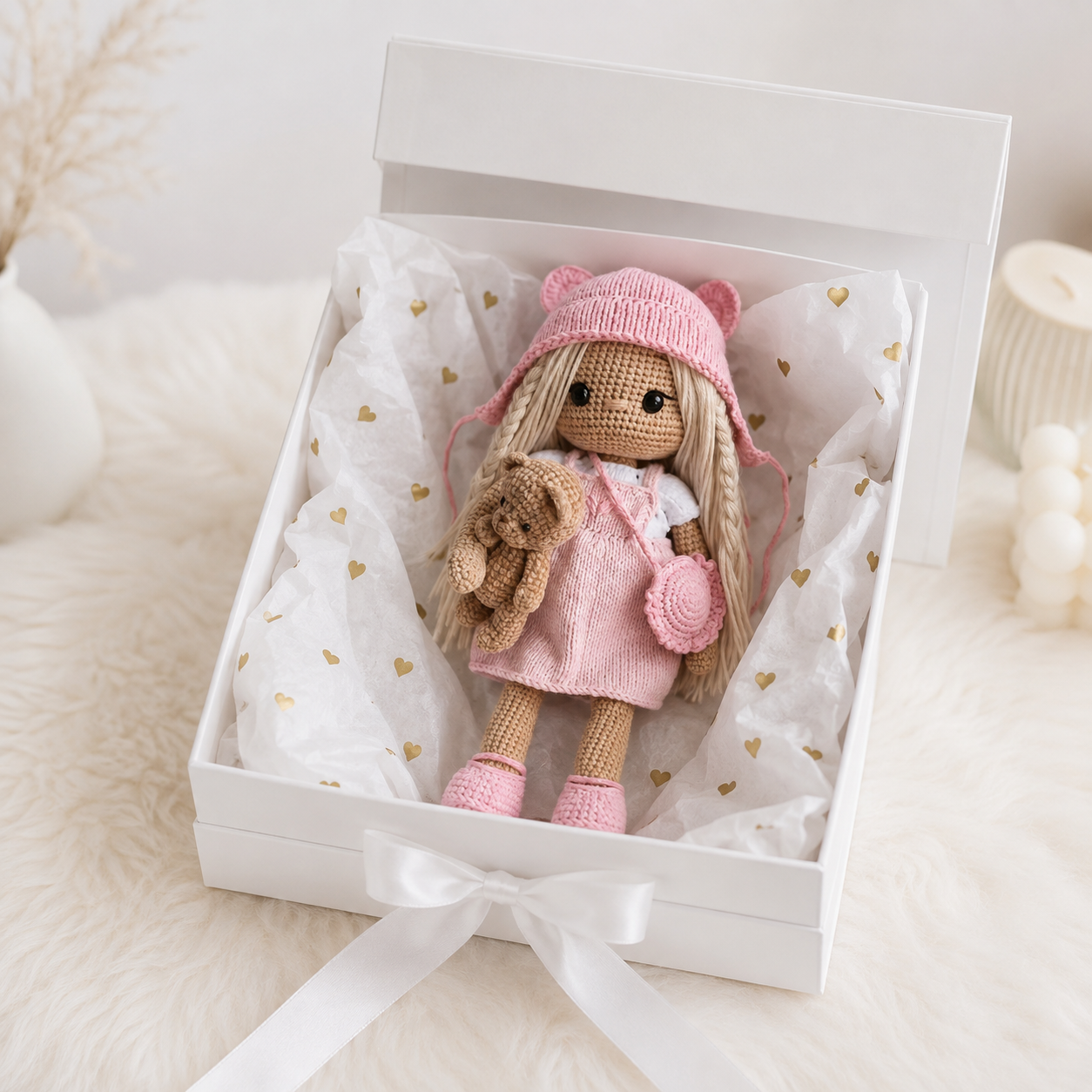 Handmade Crochet Doll with Special Fancy Dress, Gift for Kids