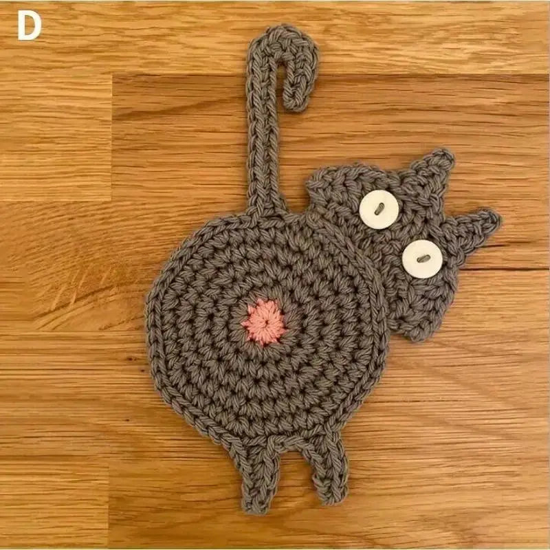 Crochet Cat Coaster - Joy Gift London