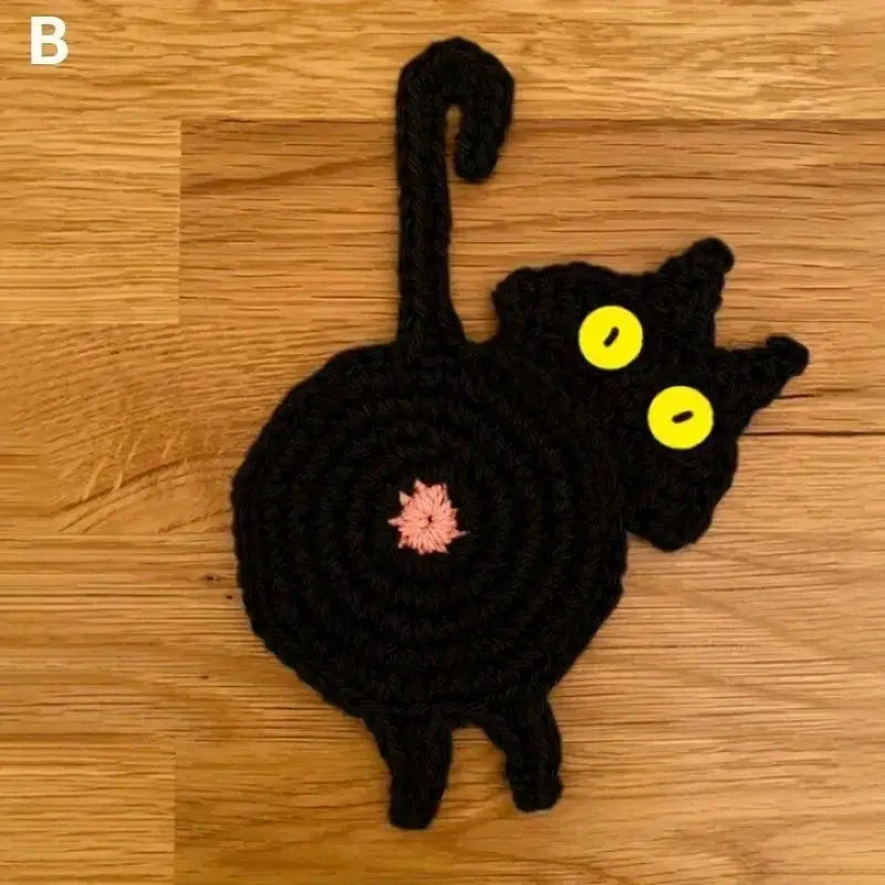 Crochet Cat Coaster - Joy Gift London