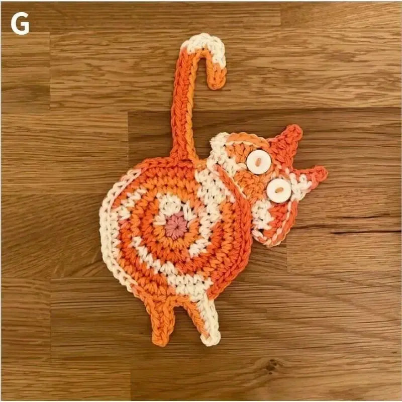 Crochet Cat Coaster - Joy Gift London