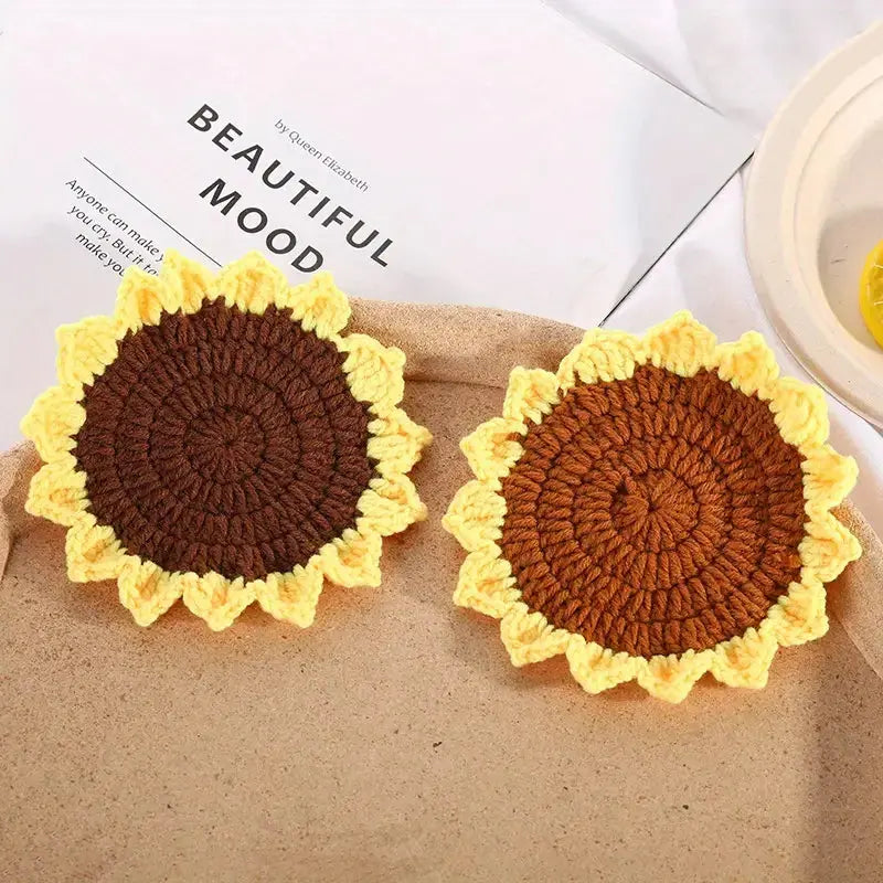 Crochet Sunflower Coaster - Joy Gift London