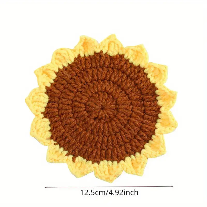 Crochet Sunflower Coaster - Joy Gift London