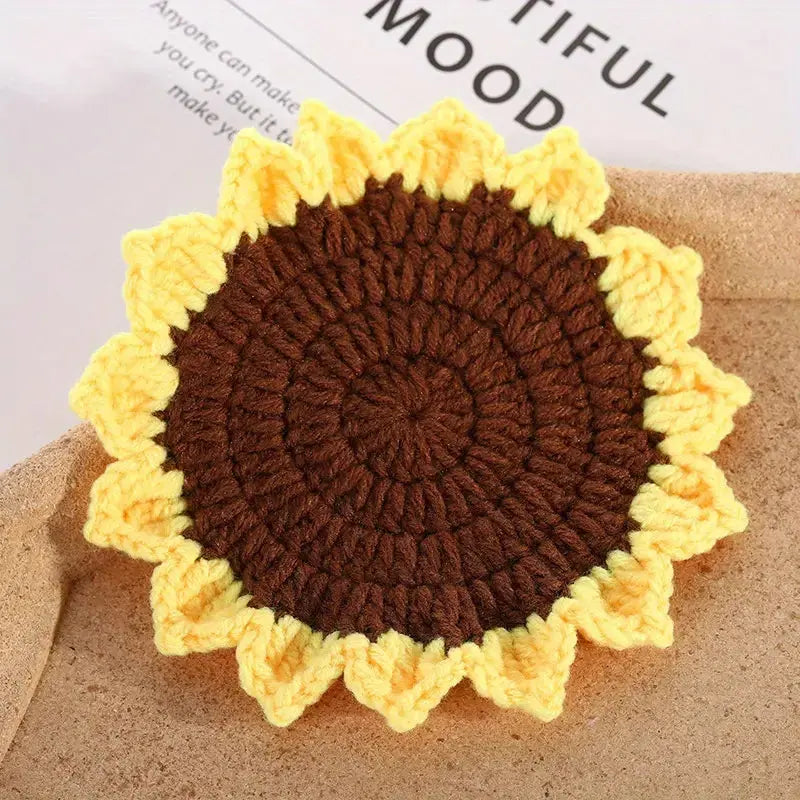 Crochet Sunflower Coaster - Joy Gift London