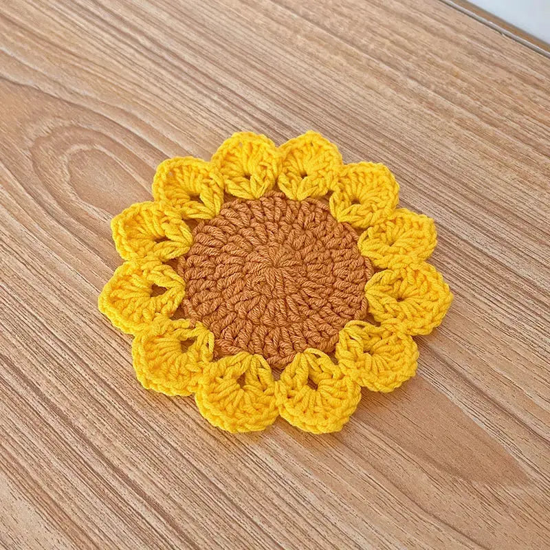 Crochet Sunflower Coaster - Joy Gift London