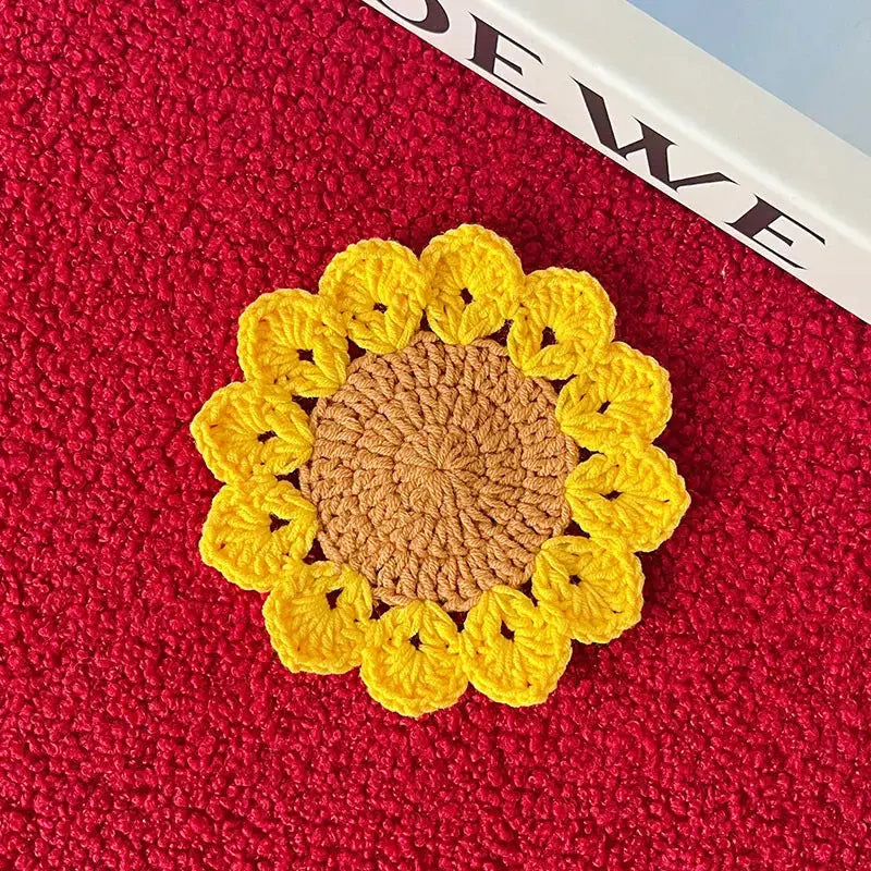 Crochet Sunflower Coaster - Joy Gift London