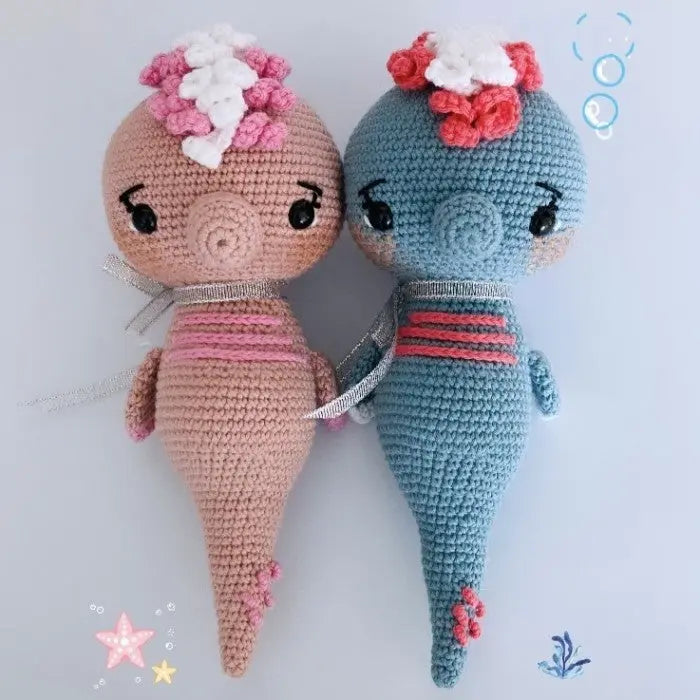 Crochet Cute Bubble Seahorse Friends 2pc TrendyToy