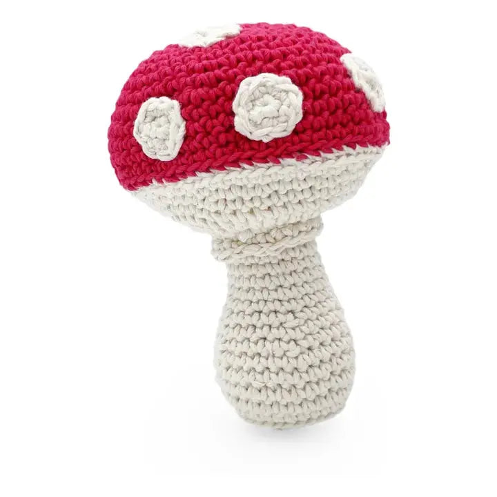 Crochet Mushroom Rattle Toy (4 Style) Joy Gift London