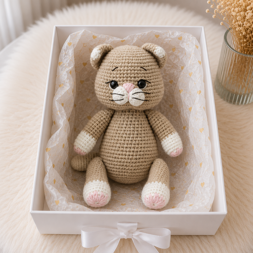 Handmade Crochet Cute Cat Toy