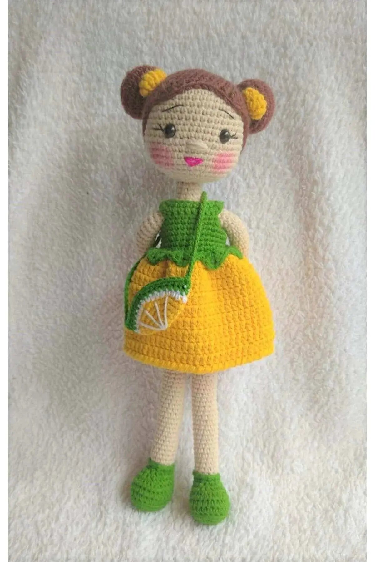 Crochet Cute Lemon Girl Doll Toy - Joy Gift London