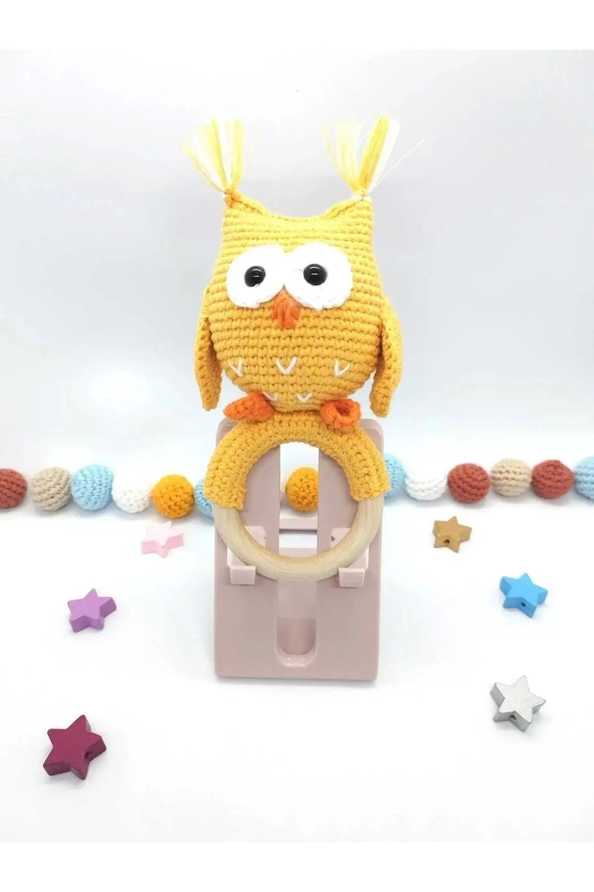 Crochet Rattle Toy Owl - Joy Gift London