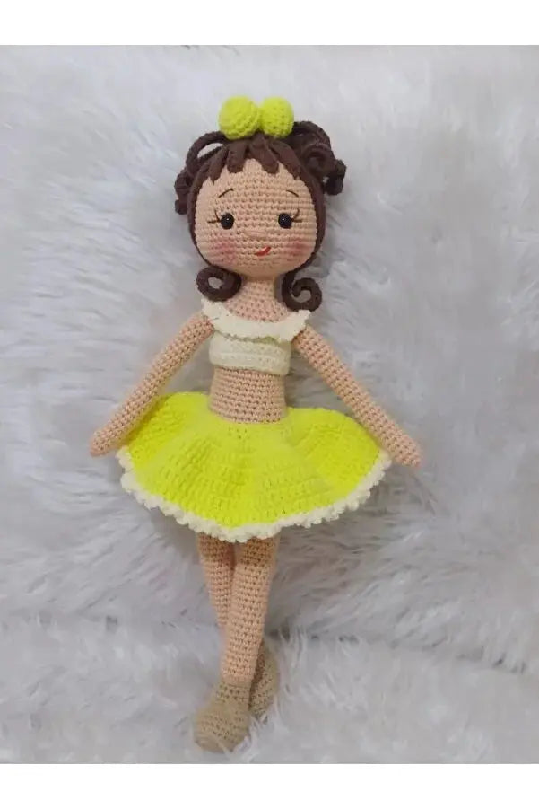 Crochet Little Girl in Fancy Dress Doll Toy (11 color options) - Joy Gift London