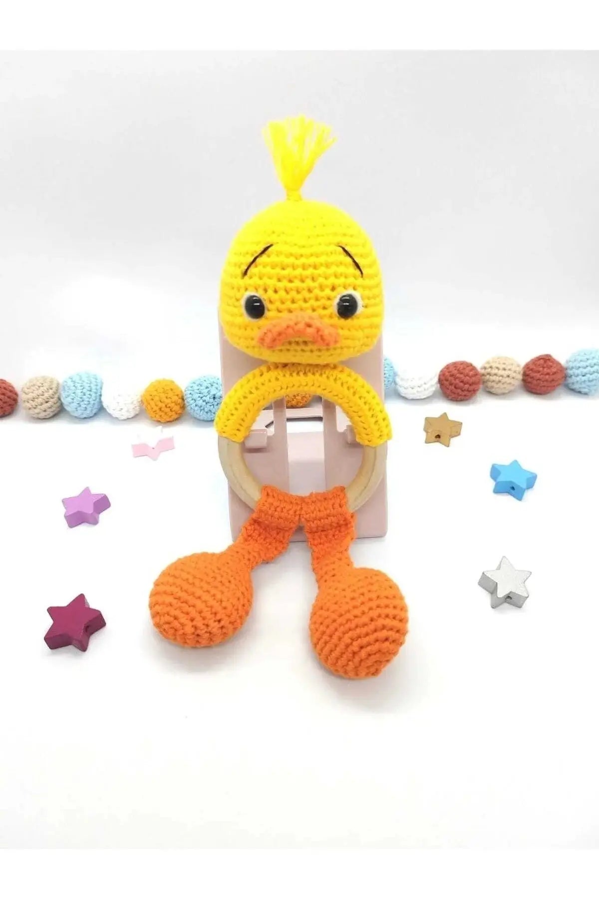 Crochet Rattle Toy Chick - Joy Gift London