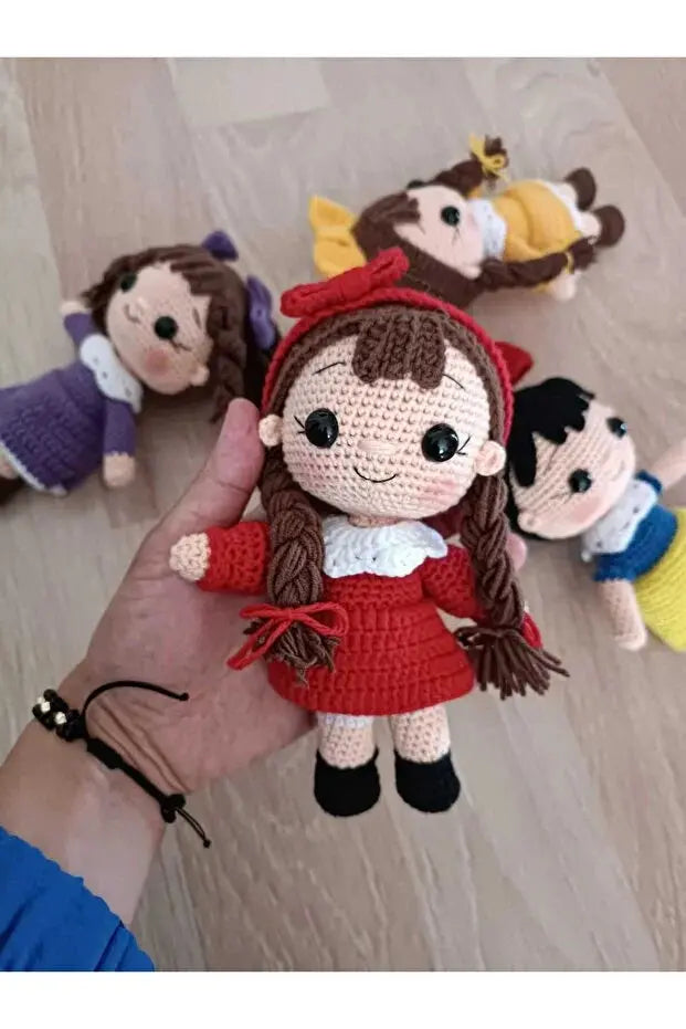 Crochet Cute School Girl Doll Toy - Joy Gift London