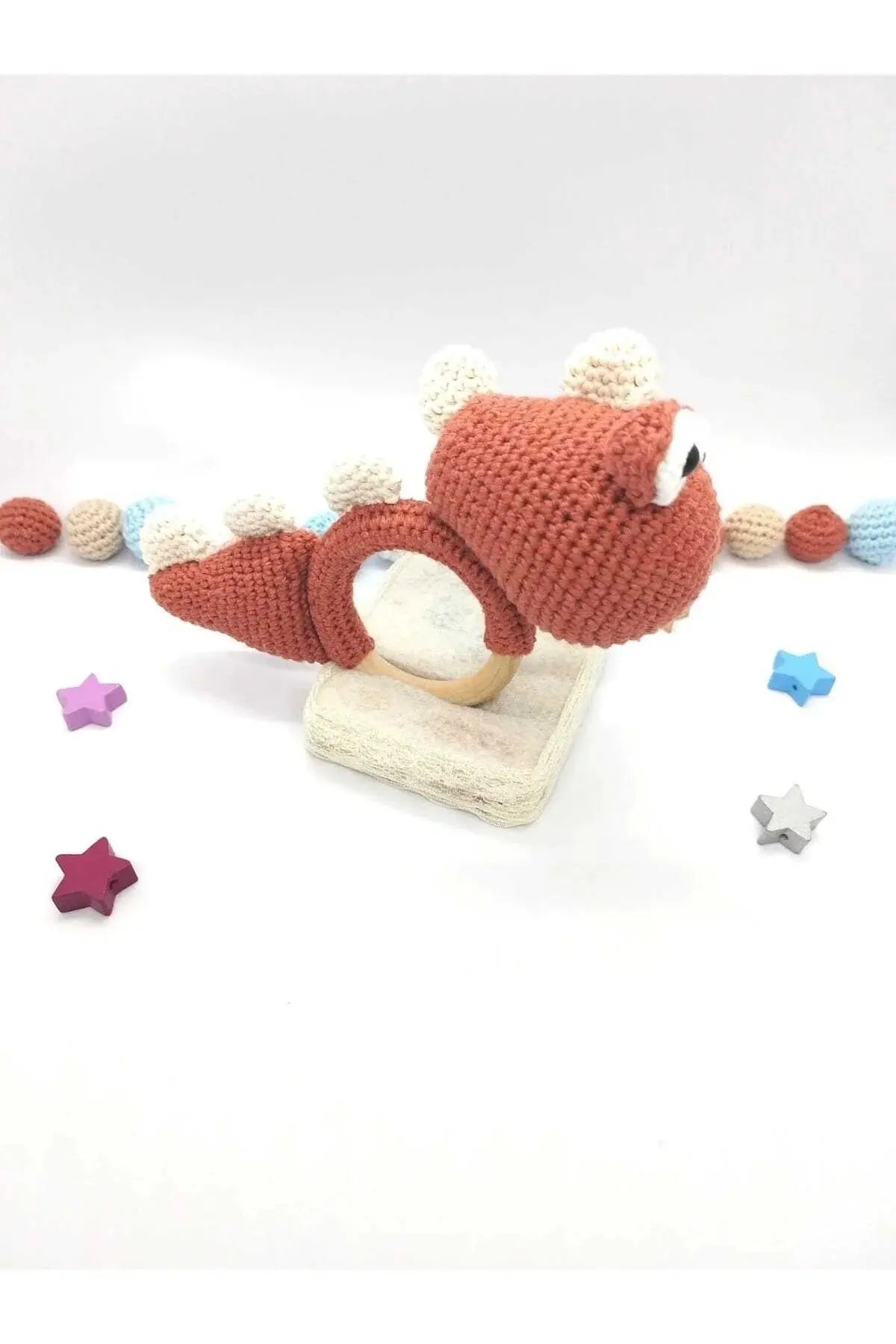 Crochet Rattle Toy Dino - Joy Gift London