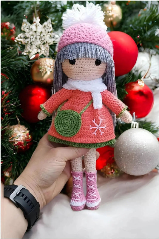 Crochet Cute Girl Doll Toy - Joy Gift London