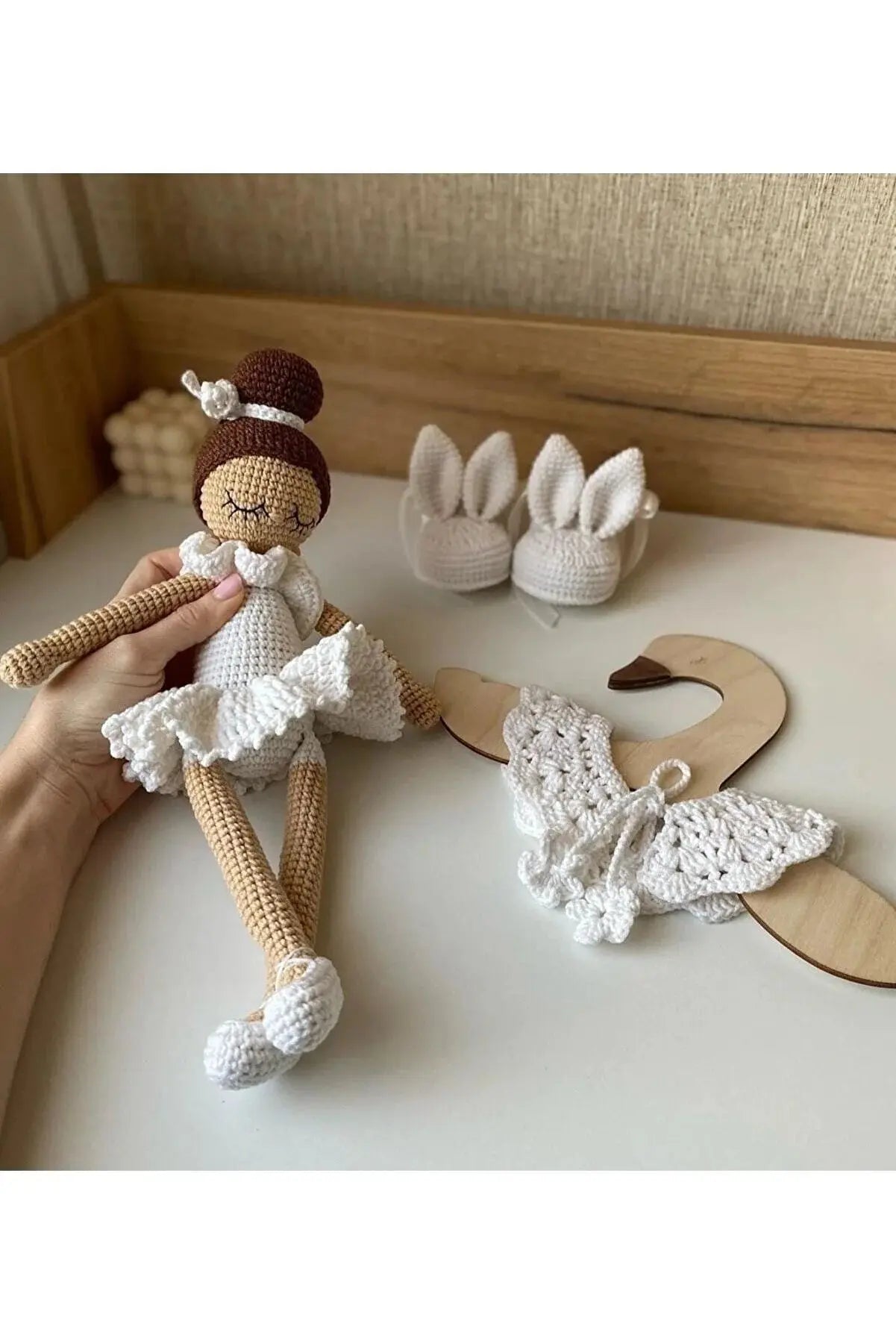 Crochet Newborn Toy Set Angel Doll 3pc - Joy Gift London