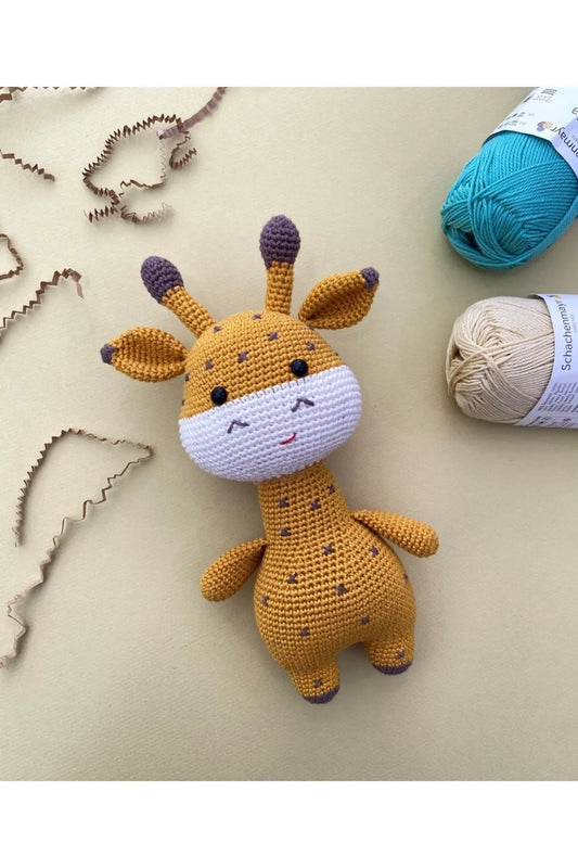 Crochet Cute Yellow Giraffe Toy