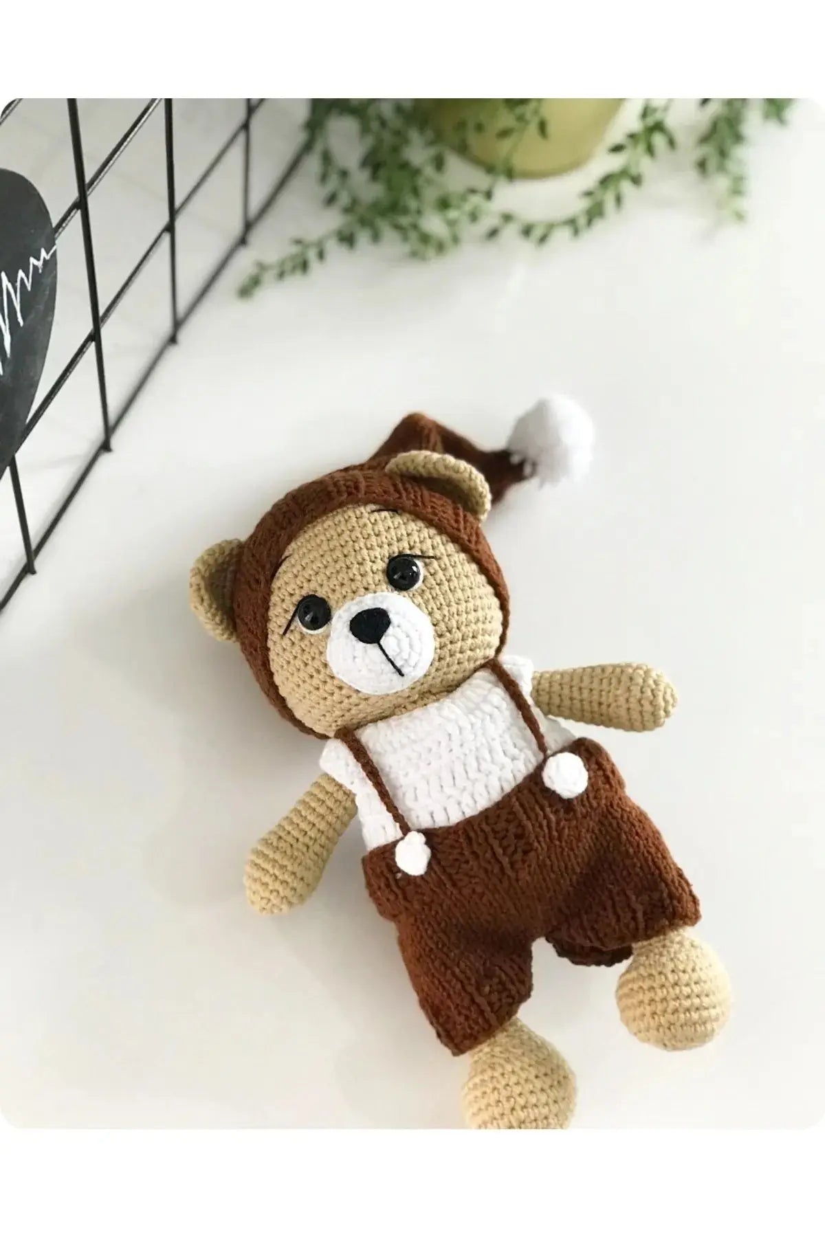 Crochet Teddy Bear wearing a Hat With Pom-pom TrendyToy