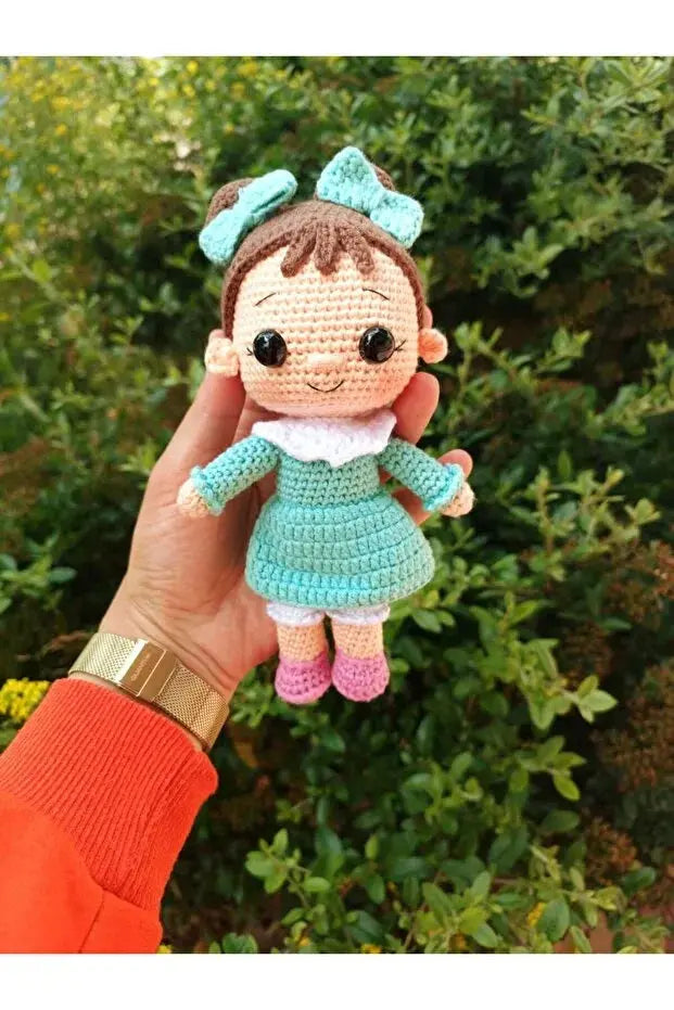 Crochet Cute School Girl Doll Toy - Joy Gift London