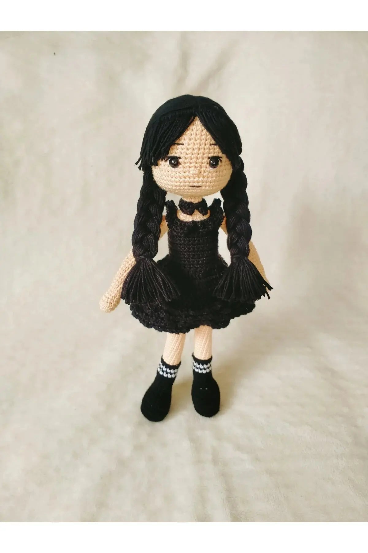 Crochet Wednesday Addams Doll Toy 32cm - Joy Gift London