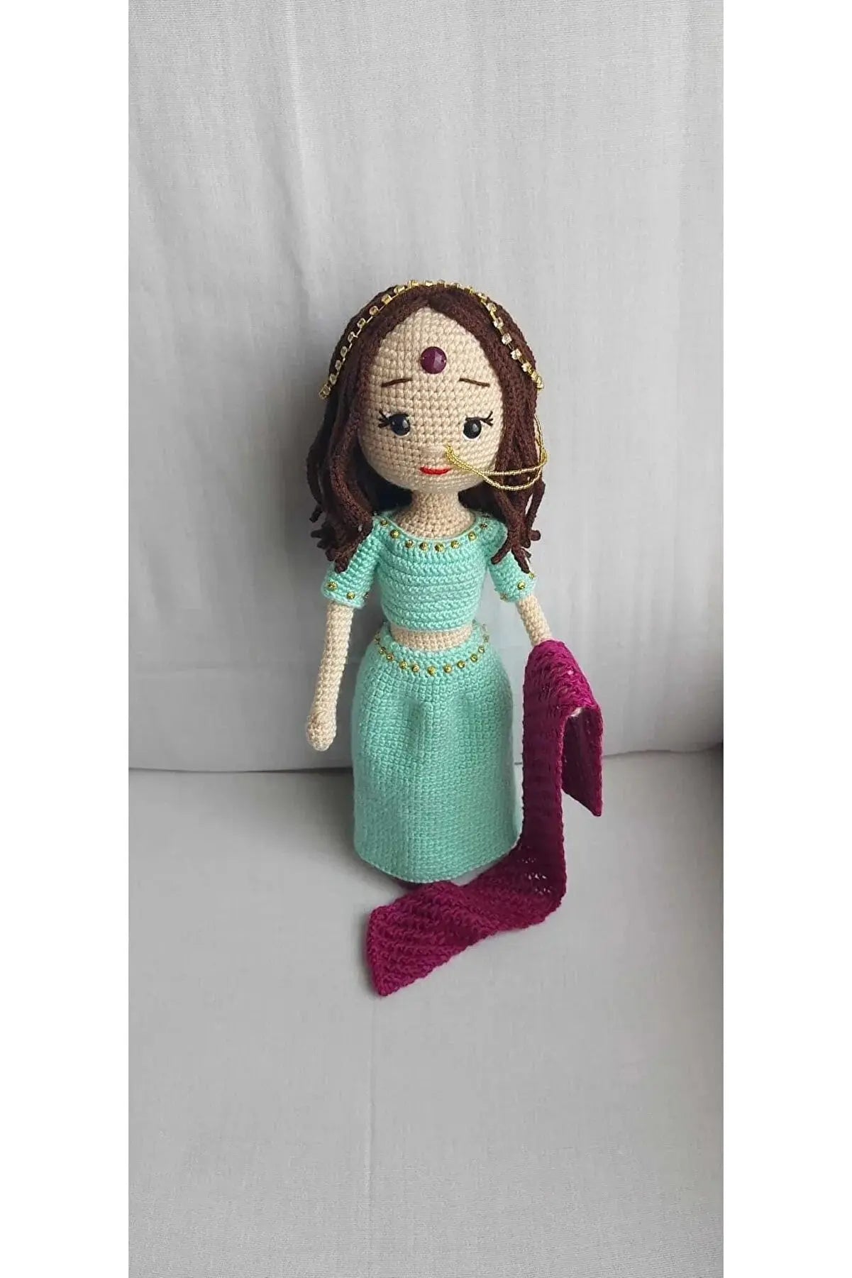 Crochet Indian Girl Doll Toy - Joy Gift London