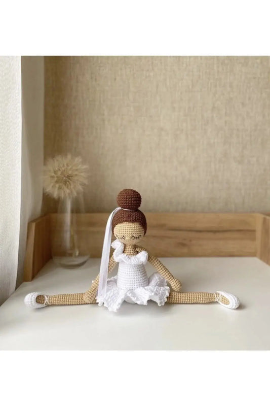 Crochet Little Ballet Girl Doll Toy - Handcrafted with Soft Materials, Vibrant Ballet Outfit, Safe for All Ages - Joy Gift London