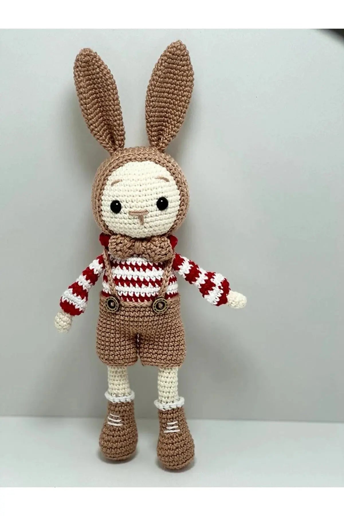 Crochet Cute Little Rabbit Boy Toy - Joy Gift London