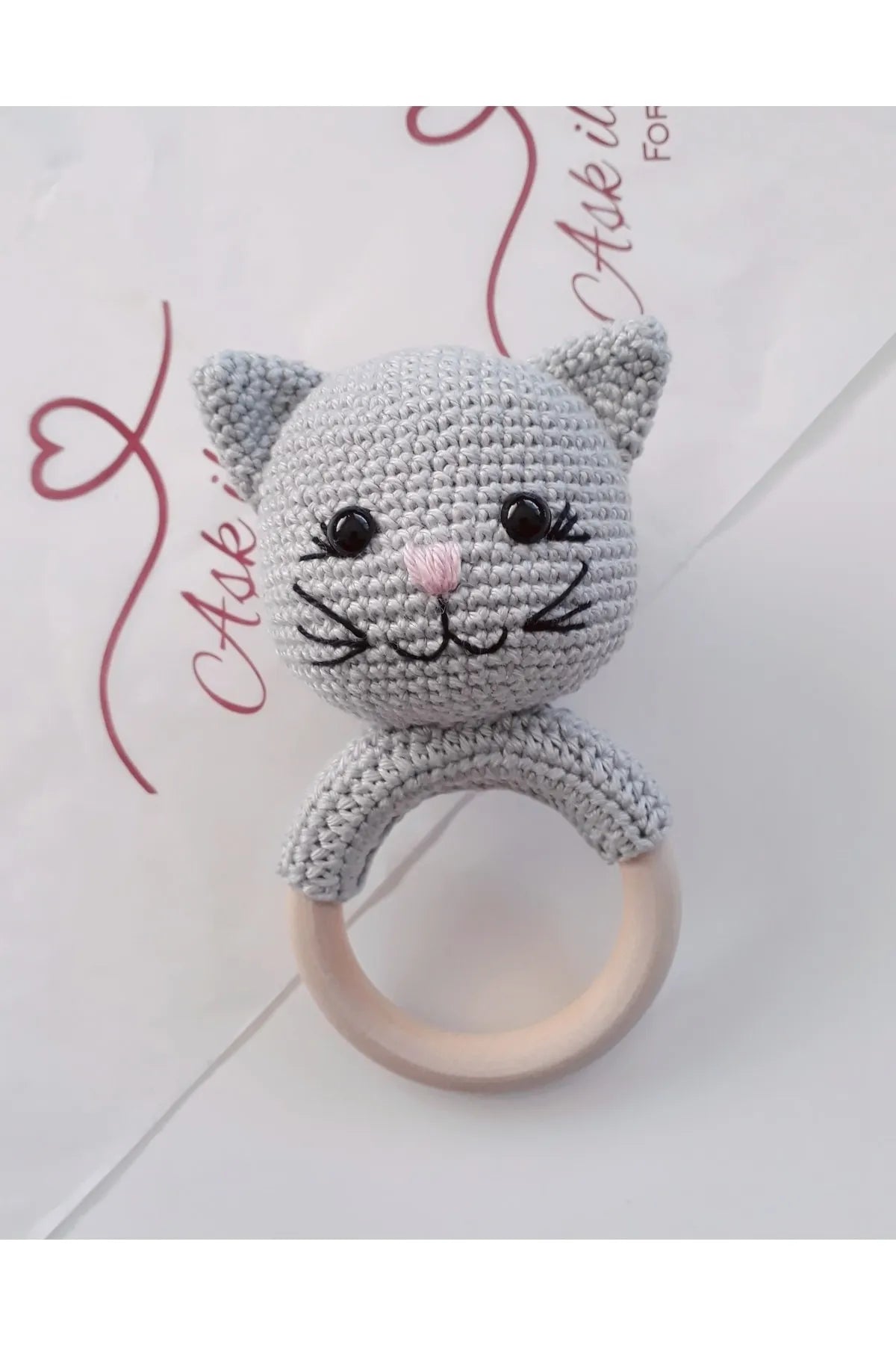 Crochet Cute Cat Rattle Toy