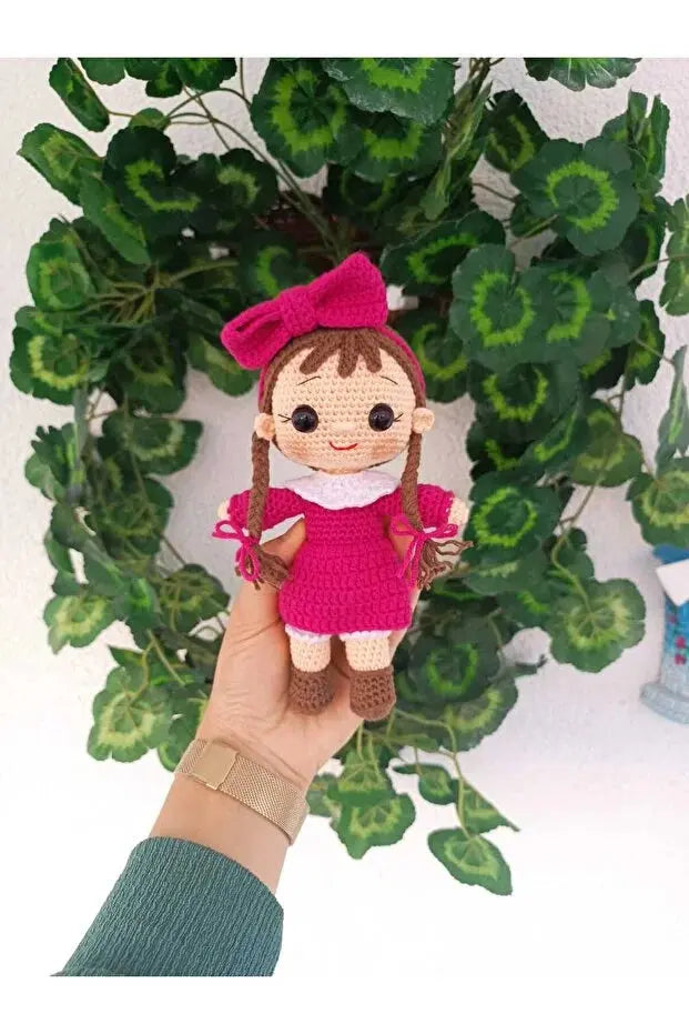 Crochet Cute School Girl Doll Toy - Joy Gift London