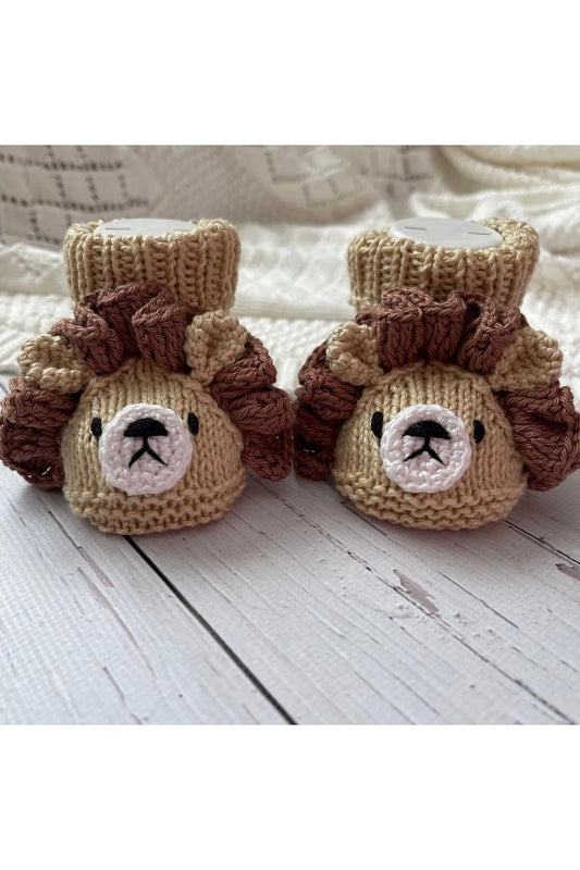 Crochet Baby Shoes Lion