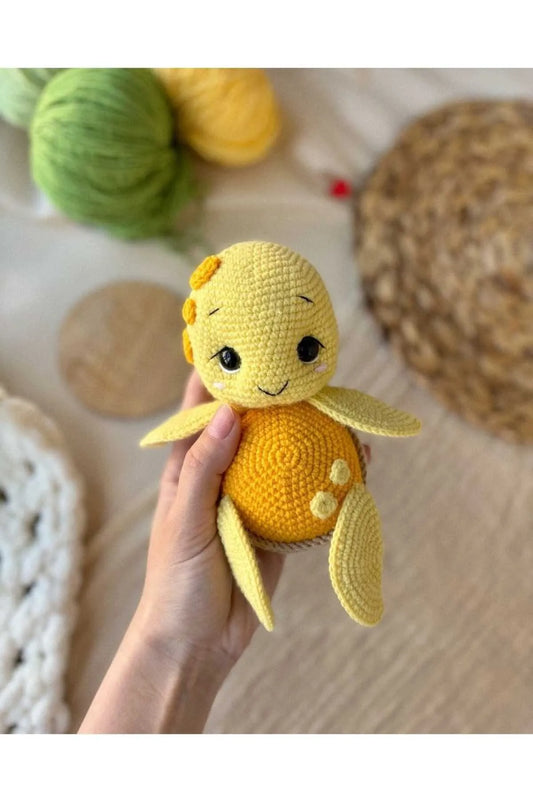 Crochet Cute Yellow Caretta-Caretta Turtle Toy