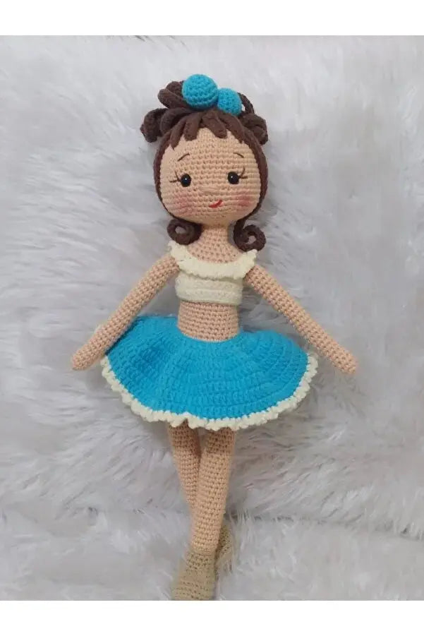 Crochet Little Girl in Fancy Dress Doll Toy (11 color options) - Joy Gift London