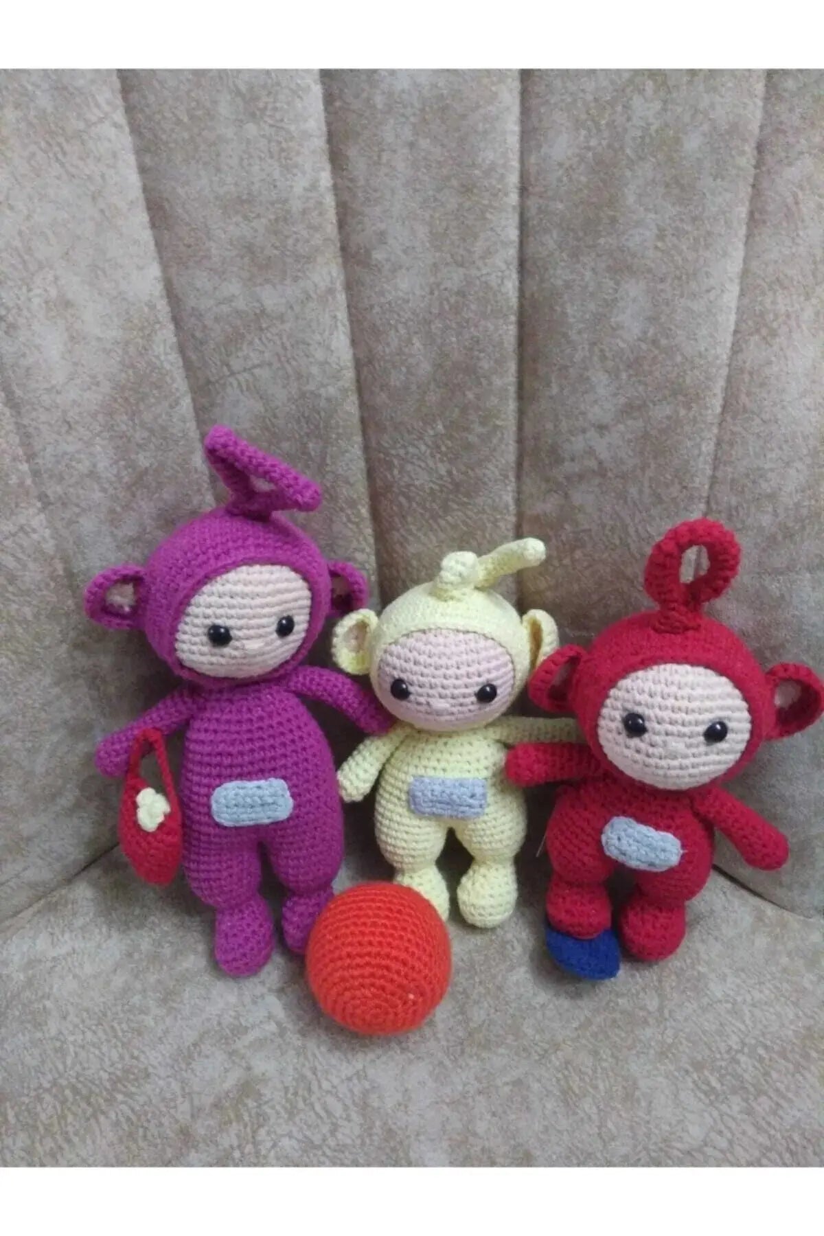 Handmade Crochet Teletubbies 3pc - Joy Gift London